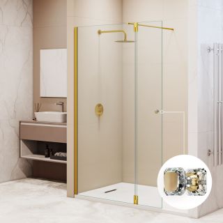 Душевая перегородка RGW WA-054Gb (WA-010Gb + Z-072Gb) 351005423-16 120 см брашированное золото